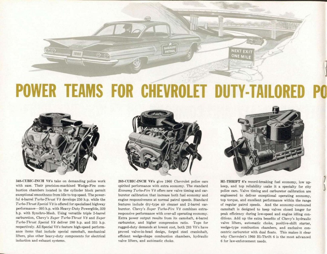 1960 Chevrolet Police Vehicles Brochure Page 8